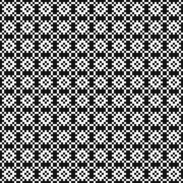 Чорно Білий Геометричний Безшовний Візерунок Векторні Ілюстрації — стоковий вектор