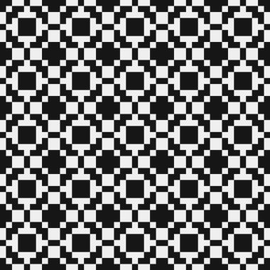 Soyut geometrik çapraz siyah beyaz desen, vektör illüstrasyonu  