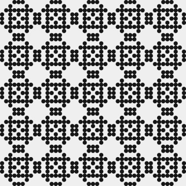 Soyut siyah ve beyaz süs desenli vektör çizimi