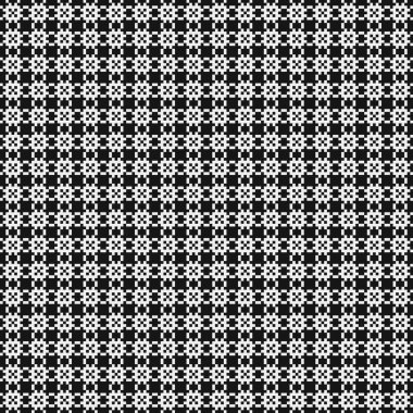 Soyut geometrik çapraz siyah beyaz desen, vektör illüstrasyonu 