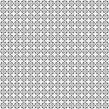 Noktalı siyah beyaz haç deseni, logo üretken hesaplama sanatı çizimi