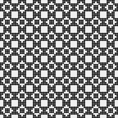 Soyut siyah ve beyaz süs desenli vektör çizimi