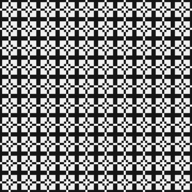 Soyut tekrarlanan çapraz desenli logo, üretken hesaplama sanatı çizimi   