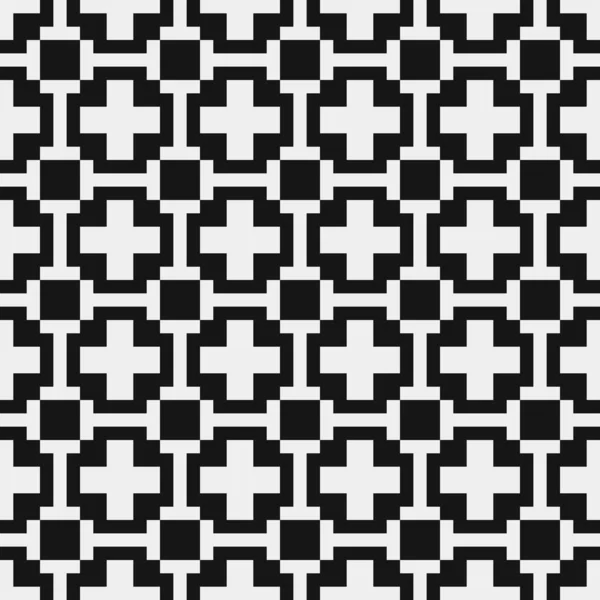 Abstrato Geométrico Cruzado Padrão Preto Branco Ilustração Vetorial — Vetor de Stock