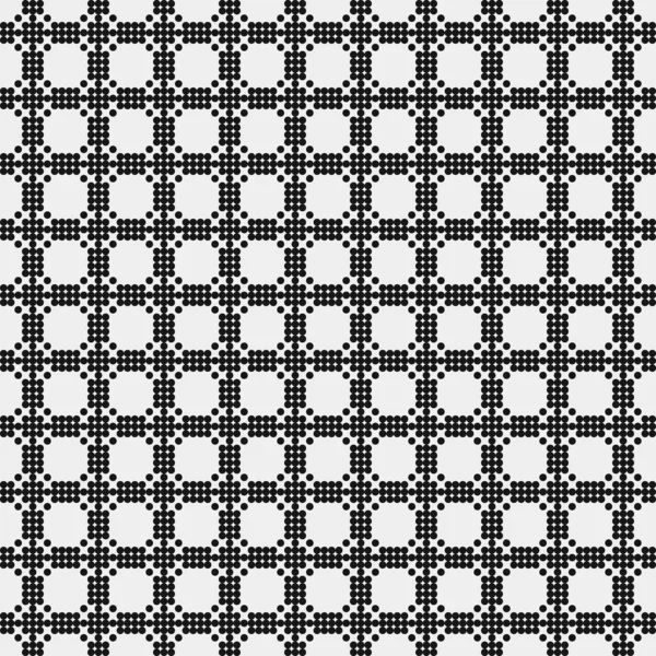 Бесшовный Узор Черно Белым Геометрическим Орнаментом Векторная Иллюстрация — стоковый вектор