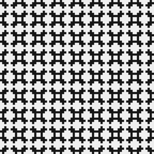 Seamless Pattern Black White Geometric Shapes Vector Illustration — Stock Vector