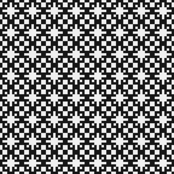 Nahtloses Muster Mit Schwarzen Und Weißen Quadraten Vektorillustration — Stockvektor