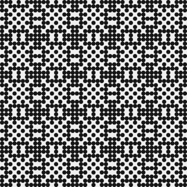 Soyut siyah ve beyaz süs desenli vektör çizimi