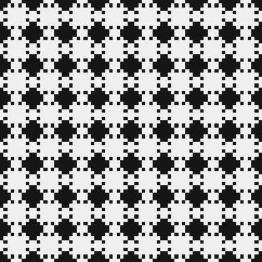Siyah ve beyaz geometrik kusursuz desen. vektör illüstrasyonu