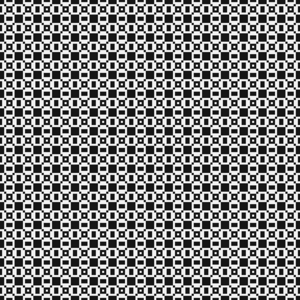 Siyah Beyaz Geometrik Süslemeli Kusursuz Desen Vektör Illüstrasyonu — Stok Vektör