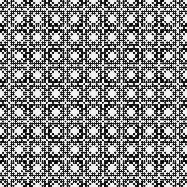 Abstrakt Geometrisk Mønster Med Prikker Generativ Computerkunst Illustration – Stock-vektor