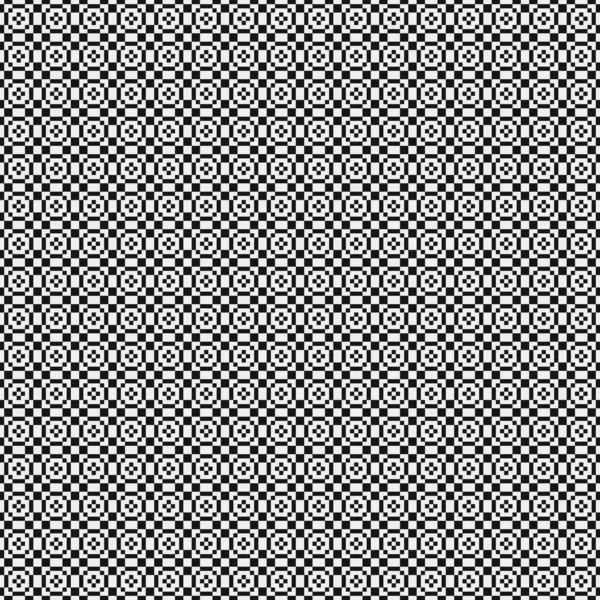 黒と白の幾何学的形状のシームレスなパターン — ストックベクタ