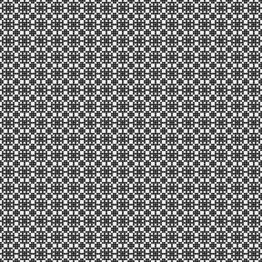 Soyut siyah ve beyaz süs desenli vektör çizimi