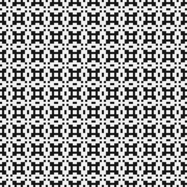 Siyah ve beyaz kareli kusursuz desen. vektör illüstrasyonu