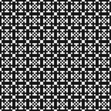 Noktalı siyah beyaz haç deseni, logo üretken hesaplama sanatı çizimi