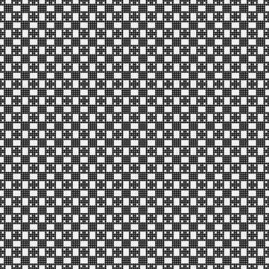 Soyut siyah ve beyaz süs desenli vektör çizimi