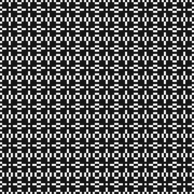 Noktalı siyah beyaz haç deseni, logo üretken hesaplama sanatı çizimi