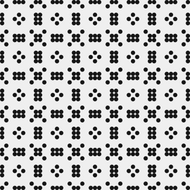 Soyut siyah ve beyaz süs desenli vektör çizimi