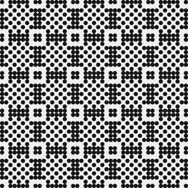 Soyut siyah ve beyaz süs desenli vektör çizimi