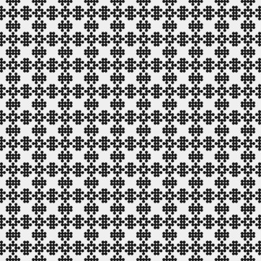 Soyut siyah ve beyaz süs desenli vektör çizimi