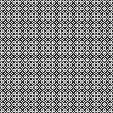 Soyut siyah ve beyaz süs desenli vektör çizimi