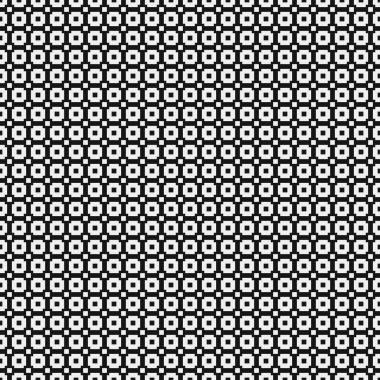 Siyah ve beyaz geometrik şekillerin kusursuz deseni. Üretken hesaplama sanatı vektör çizimi