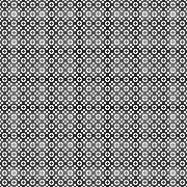 Soyut siyah ve beyaz süs desenli vektör çizimi