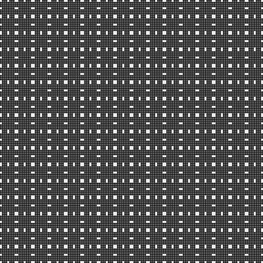 Noktalı siyah beyaz haç deseni, logo üretken hesaplama sanatı çizimi