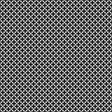 Siyah ve beyaz geometrik şekillerin kusursuz deseni. Üretken hesaplama sanatı vektör çizimi