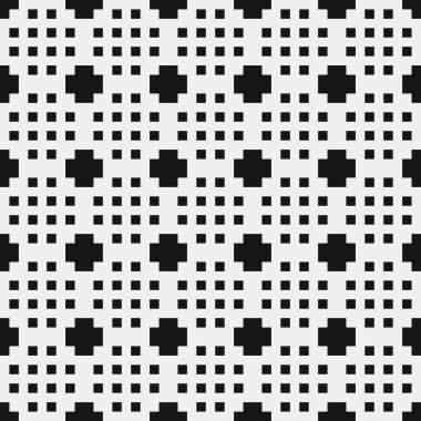 Soyut siyah ve beyaz süs desenli vektör çizimi