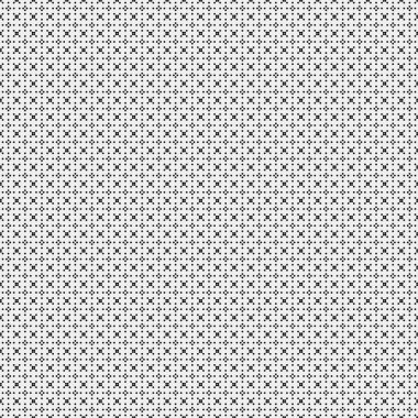 Noktalı siyah beyaz haç deseni, logo üretken hesaplama sanatı çizimi