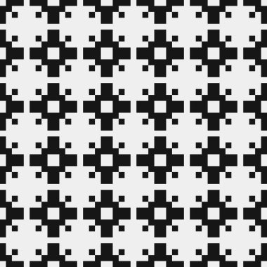 Noktalı siyah beyaz haç deseni, logo üretken hesaplama sanatı çizimi