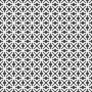 Soyut siyah ve beyaz süs desenli vektör çizimi