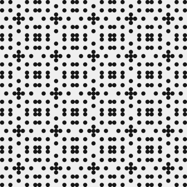 Soyut siyah ve beyaz süs desenli vektör çizimi