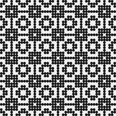 Noktalı soyut geometrik desen, üretken hesaplama sanatı çizimi 