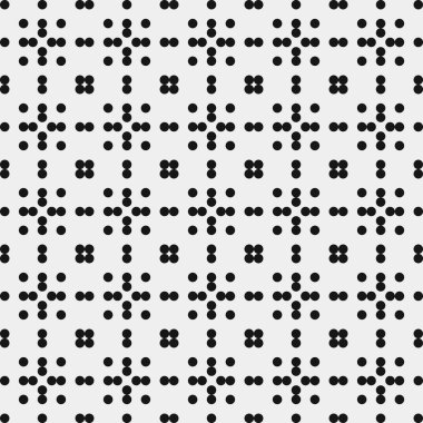 Soyut siyah ve beyaz süs desenli vektör çizimi