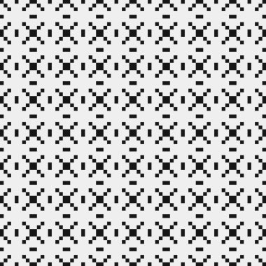 Soyut siyah ve beyaz süs desenli vektör çizimi