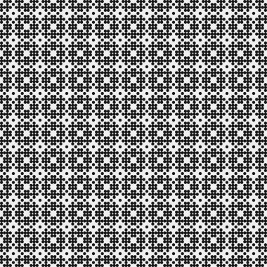 Soyut siyah ve beyaz süs desenli vektör çizimi