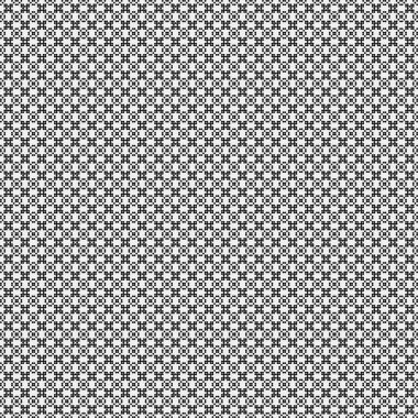 Noktalı siyah beyaz haç deseni, logo üretken hesaplama sanatı çizimi