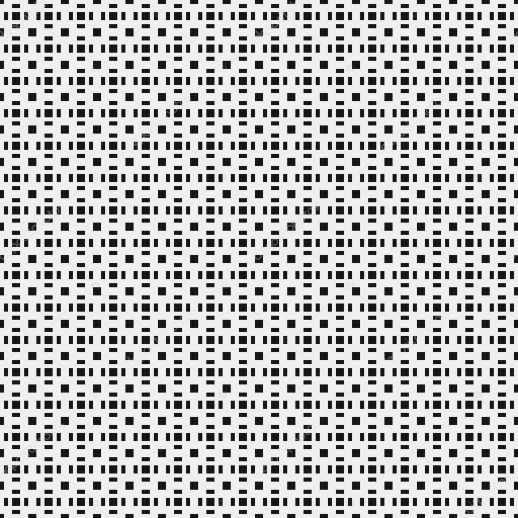 Seamless pattern of black and white geometric shapes. generative computational art vector illustration