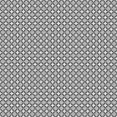 Soyut siyah ve beyaz süs desenli vektör çizimi