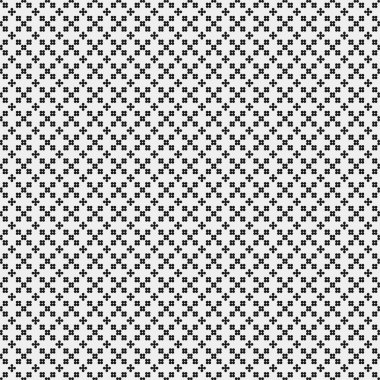 Noktalı siyah beyaz haç deseni, logo üretken hesaplama sanatı çizimi