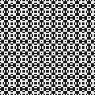 Soyut geometrik çapraz siyah beyaz desen, vektör illüstrasyonu 