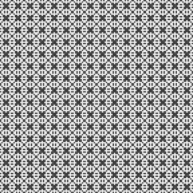 Noktalı siyah beyaz haç deseni, logo üretken hesaplama sanatı çizimi