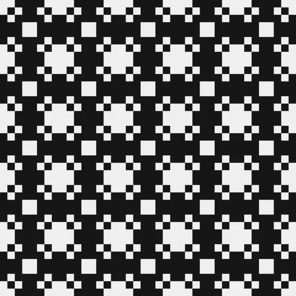 Seamless Pattern Black White Geometric Shapes Generative Computational Art Vector — Stock Vector