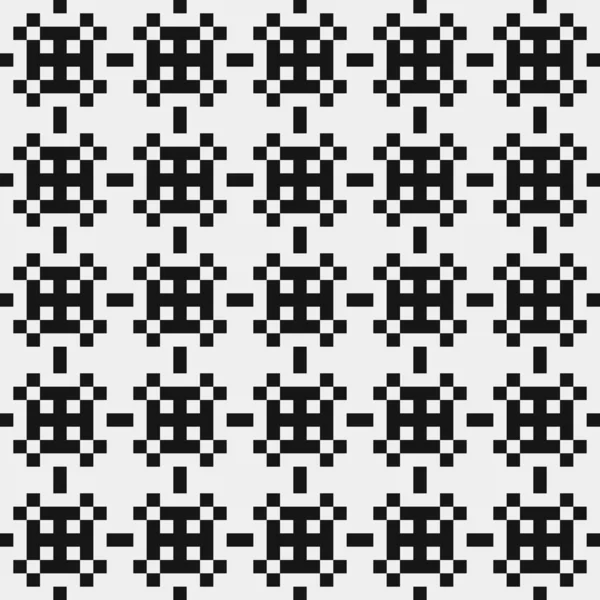 Abstract Geometrisch Gekruist Zwart Wit Patroon Vectorillustratie — Stockvector