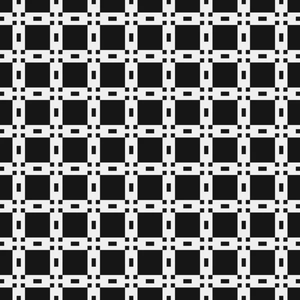Seamless Pattern Black White Geometric Shapes Vector Illustration — Stock Vector
