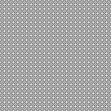 Noktalı siyah beyaz haç deseni, logo üretken hesaplama sanatı çizimi