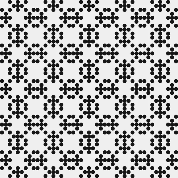 Schwarz Weiß Nahtlose Geometrische Formen Hintergrund Vektorillustration — Stockvektor