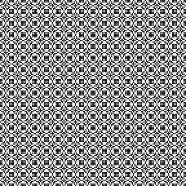 Noktalı siyah beyaz haç deseni, logo üretken hesaplama sanatı çizimi